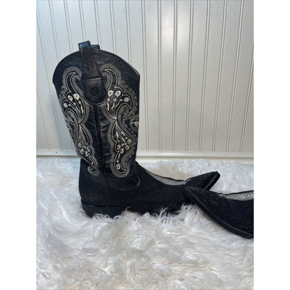 CORRECAMINOS Cowboy Boots  Exotic STINGRAY Leather Men's Size US  SIZE 8-8.5 - Picture 6 of 12